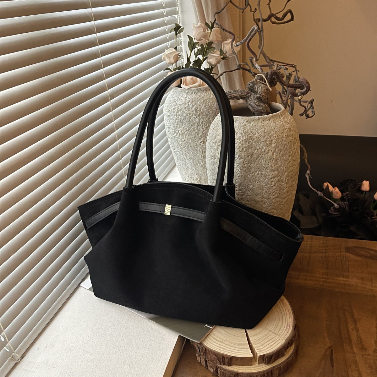 The Sofia Suede-Look Tote